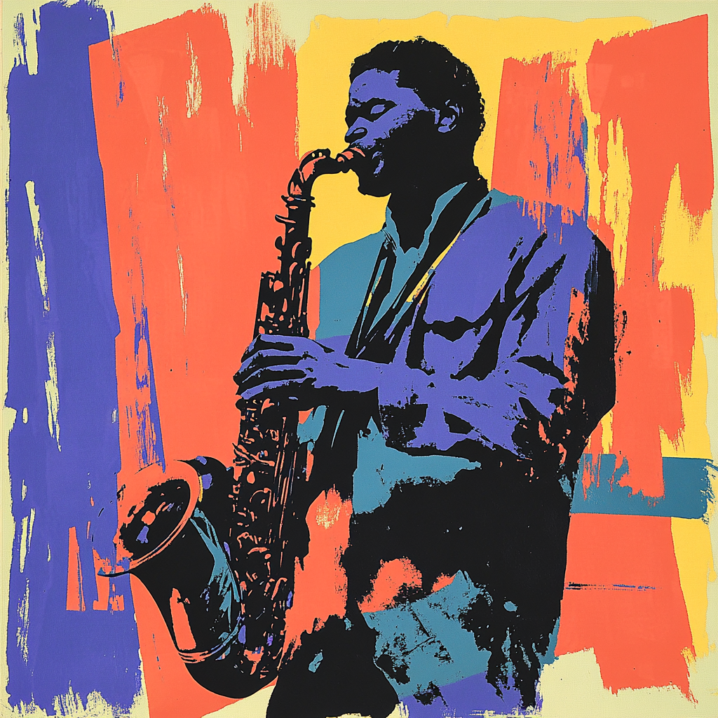 Músico tocando el saxofón